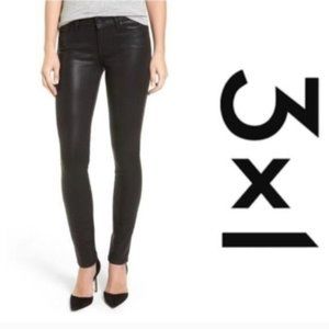 3x1 Coated Wax Skinny Jeans